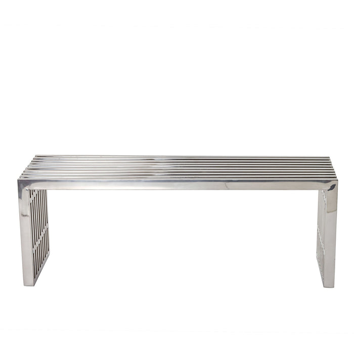 Gridiron Medium Stainless Steel Bench - detail close-up