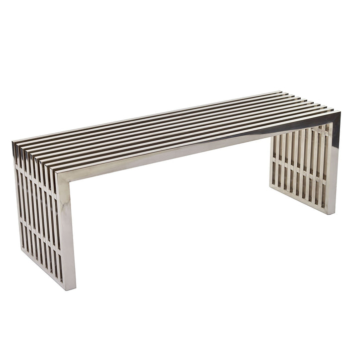 Gridiron Medium Stainless Steel Bench - alternate angle view