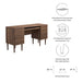 Modway Render Office Desk in Brown - Side View