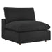 Commix Down Filled Overstuffed Boucle Fabric Armless Chair - alternate angle view