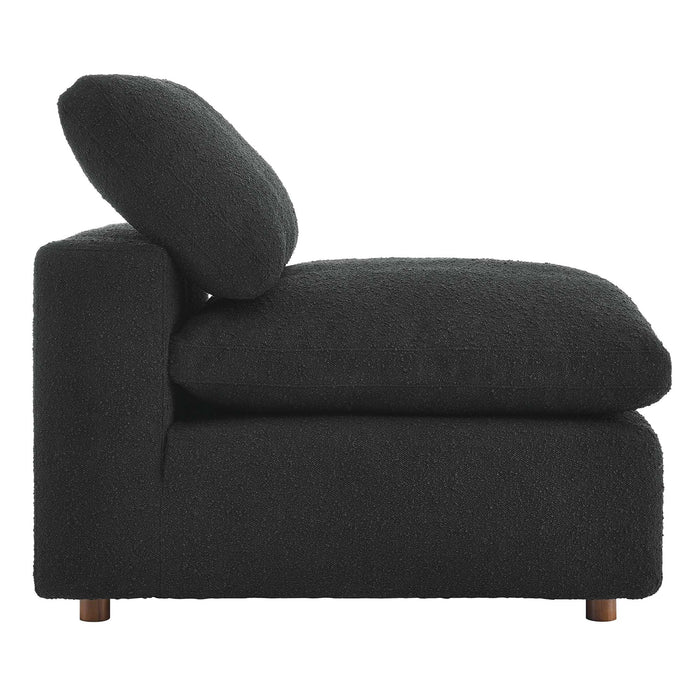 Commix Down Filled Overstuffed Boucle Fabric Armless Chair - view 6