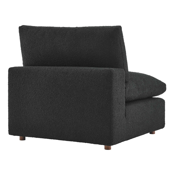 Commix Down Filled Overstuffed Boucle Fabric Armless Chair - view 7