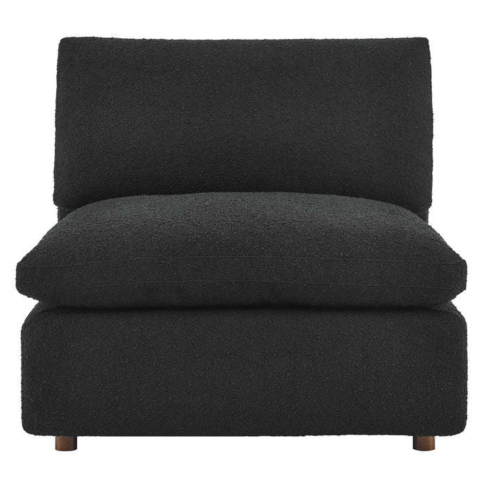 Commix Down Filled Overstuffed Boucle Fabric Armless Chair - view 8
