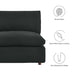 Commix Down Filled Overstuffed Boucle Fabric Armless Chair - detail close-up
