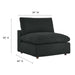 Commix Down Filled Overstuffed Boucle Fabric Armless Chair - in lifestyle setting
