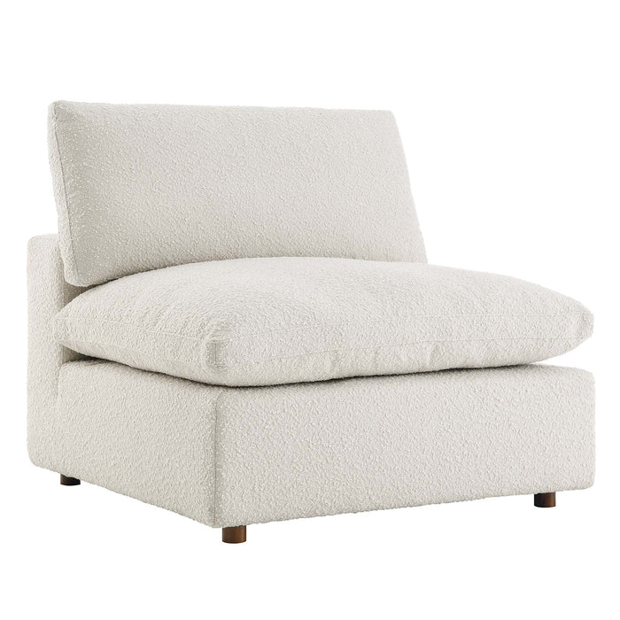 Commix Down Filled Overstuffed Boucle Fabric Armless Chair - view 11