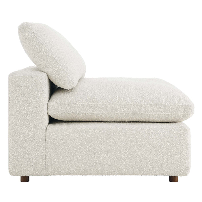Commix Down Filled Overstuffed Boucle Fabric Armless Chair - view 15