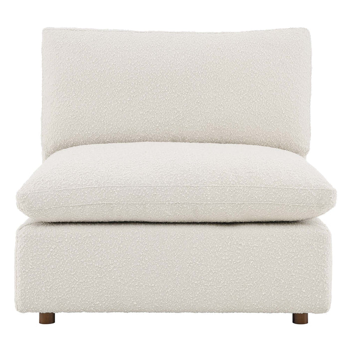 Commix Down Filled Overstuffed Boucle Fabric Armless Chair - view 17