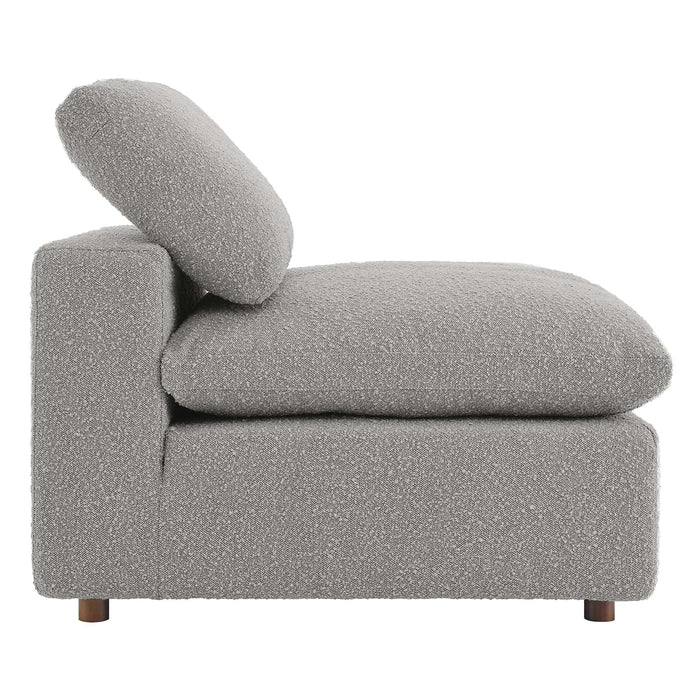 Commix Down Filled Overstuffed Boucle Fabric Armless Chair - view 24
