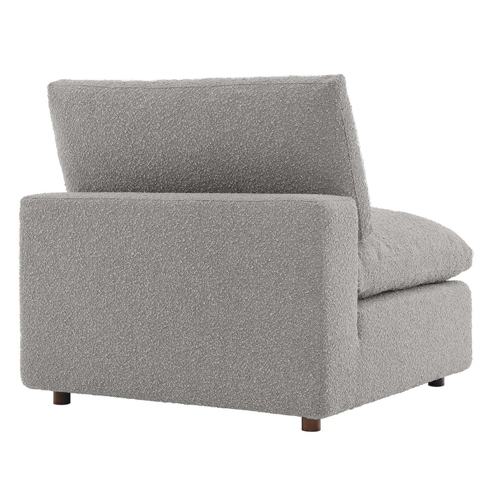 Commix Down Filled Overstuffed Boucle Fabric Armless Chair - view 25