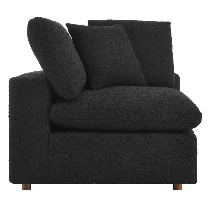 Commix Down Filled Overstuffed Boucle Fabric Corner Chair - view 6