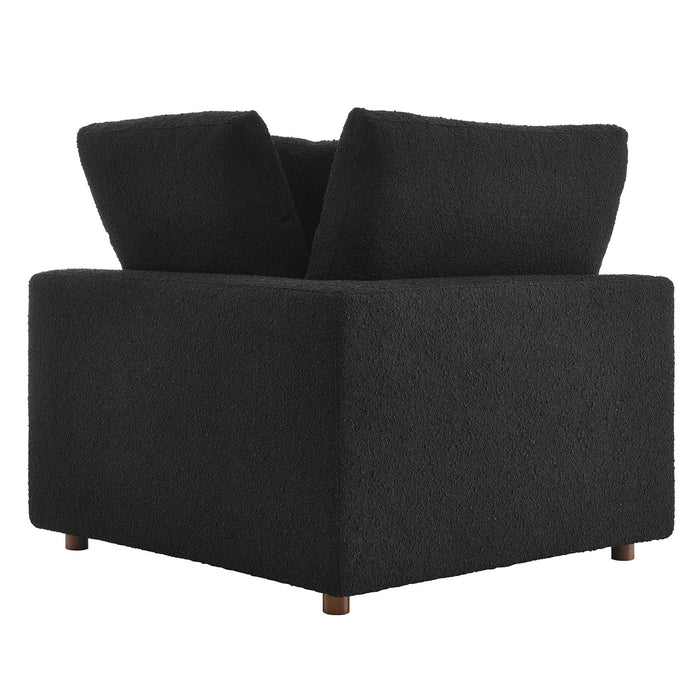 Commix Down Filled Overstuffed Boucle Fabric Corner Chair - view 7