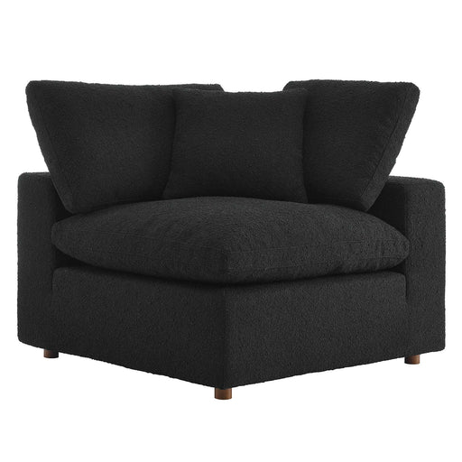 Commix Down Filled Overstuffed Boucle Fabric Corner Chair - alternate angle view