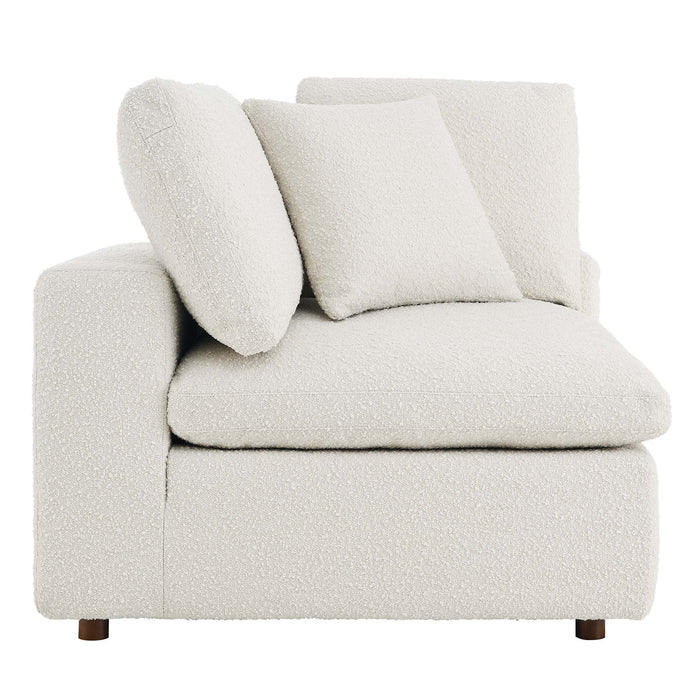 Commix Down Filled Overstuffed Boucle Fabric Corner Chair - view 14