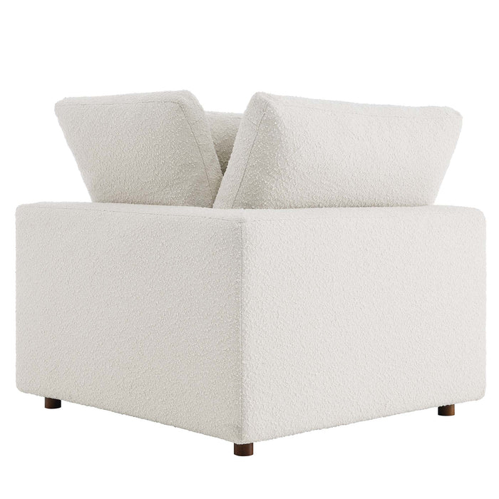 Commix Down Filled Overstuffed Boucle Fabric Corner Chair - view 15