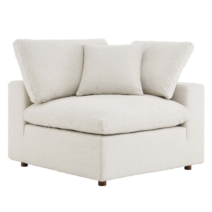 Commix Down Filled Overstuffed Boucle Fabric Corner Chair - view 10