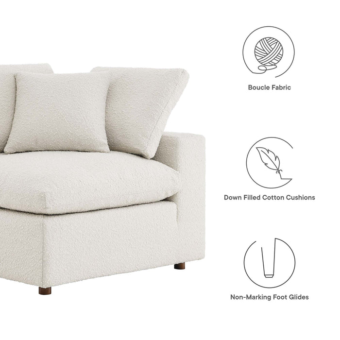 Commix Down Filled Overstuffed Boucle Fabric Corner Chair - view 11