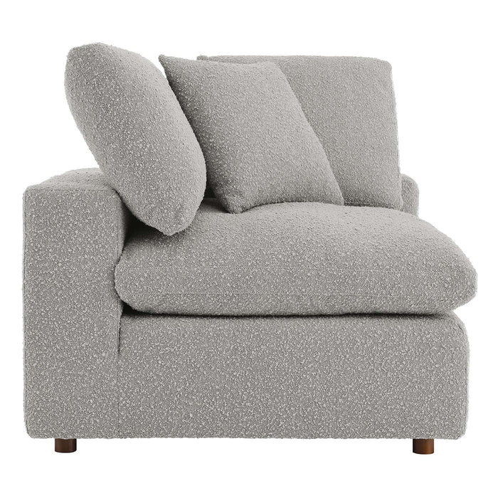 Commix Down Filled Overstuffed Boucle Fabric Corner Chair - view 22