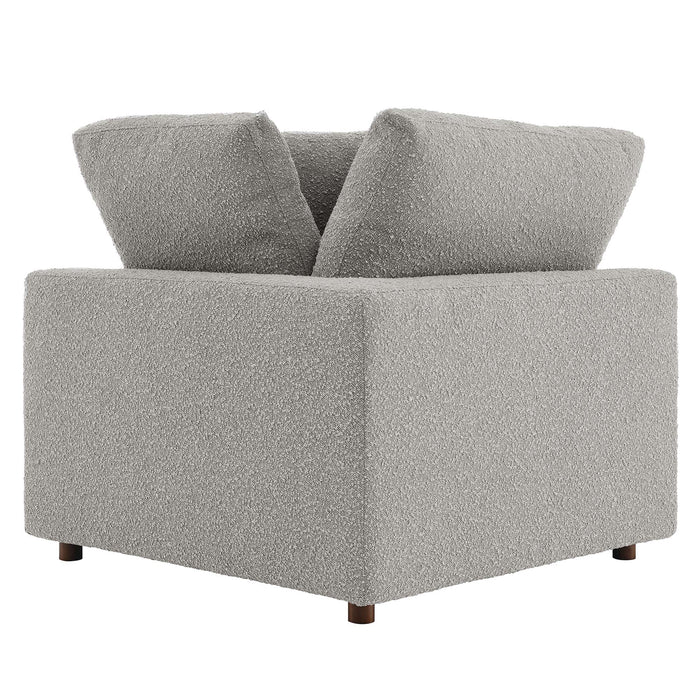 Commix Down Filled Overstuffed Boucle Fabric Corner Chair - view 23