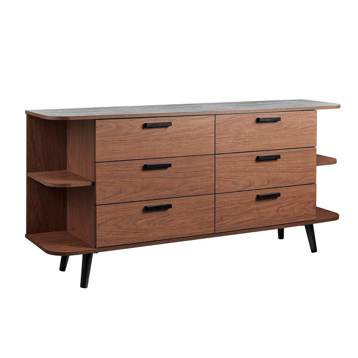 Modway Langston Open Display Storage Sideboard in Gray