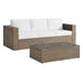 Convene 2-Piece Outdoor Patio Furniture Set Cappuccino White