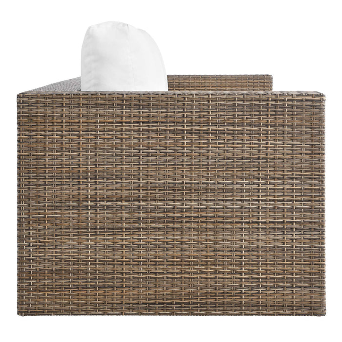 Convene 2-Piece Outdoor Patio Furniture Set Cappuccino White