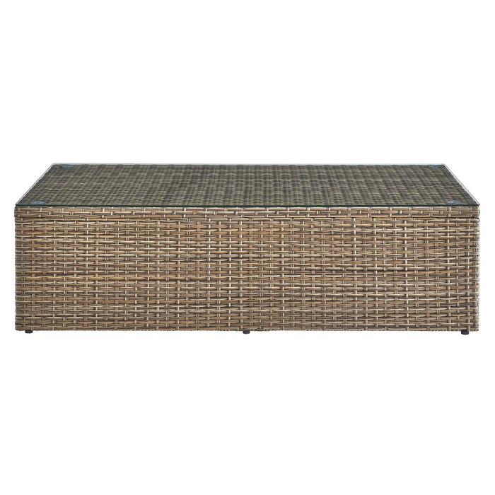 Convene 2-Piece Outdoor Patio Furniture Set Cappuccino White