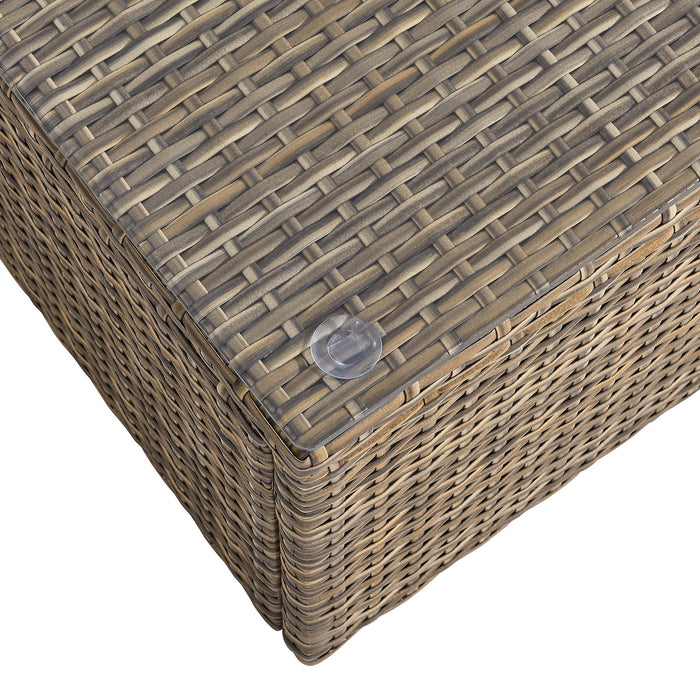 Convene 2-Piece Outdoor Patio Furniture Set Cappuccino White