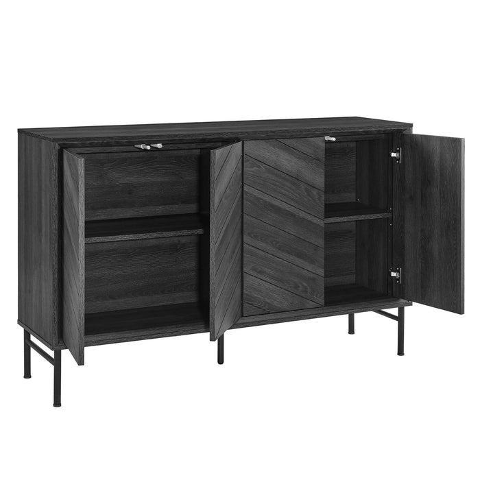 Modway 59" Harper Chevron Sideboard Living Room Furniture - Features