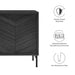 Modway 59" Harper Chevron Sideboard Living Room Furniture in Black - Side View