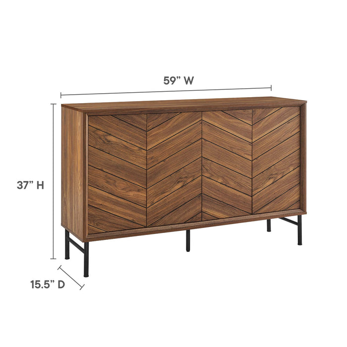 Modway 59" Harper Chevron Sideboard Living Room Furniture - View 14