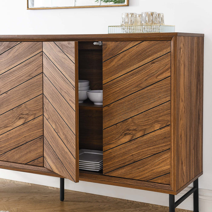 Modway 59" Harper Chevron Sideboard Living Room Furniture - View 17