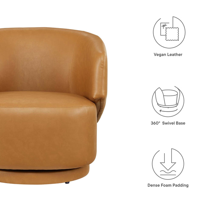 Celestia Vegan Leather Swivel Chair