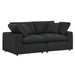 Commix Down Filled Overstuffed Boucle Fabric Loveseat - alternate angle view