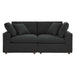 Commix Down Filled Overstuffed Boucle Fabric Loveseat - view 5