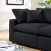 Commix Down Filled Overstuffed Boucle Fabric Loveseat - in lifestyle setting