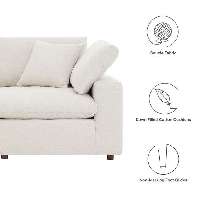 Commix Down Filled Overstuffed Boucle Fabric Loveseat - view 8