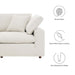 Commix Down Filled Overstuffed Boucle Fabric Loveseat - view 8