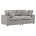 Commix Down Filled Overstuffed Boucle Fabric Loveseat - view 12