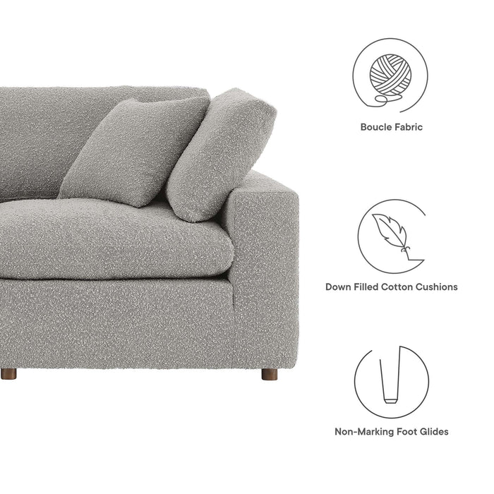 Commix Down Filled Overstuffed Boucle Fabric Loveseat - view 13