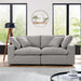 Commix Down Filled Overstuffed Boucle Fabric Loveseat - view 11