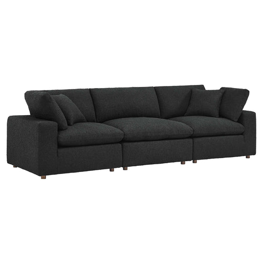Commix Down Filled Overstuffed Boucle Fabric 3-Seater Sofa - alternate angle view