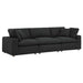 Commix Down Filled Overstuffed Boucle Fabric 3-Seater Sofa - alternate angle view