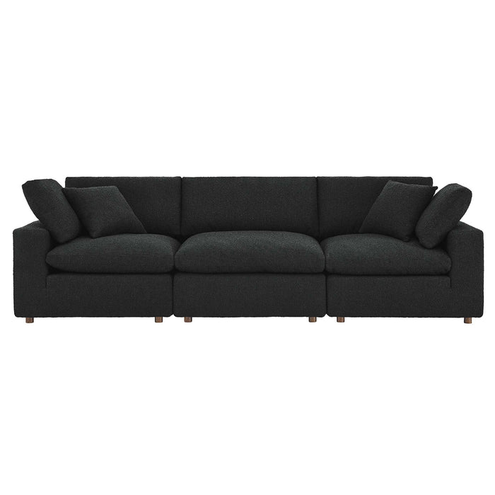 Commix Down Filled Overstuffed Boucle Fabric 3-Seater Sofa - view 5