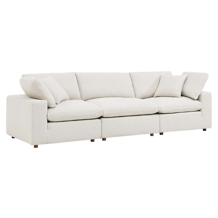 Commix Down Filled Overstuffed Boucle Fabric 3-Seater Sofa - view 7