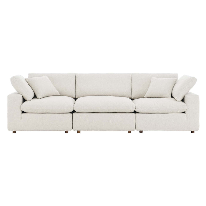 Commix Down Filled Overstuffed Boucle Fabric 3-Seater Sofa - view 10