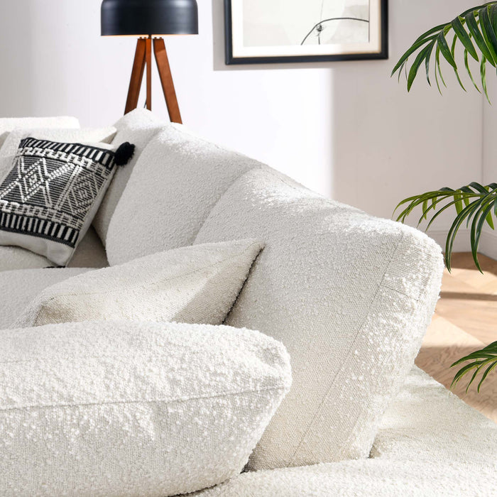 Commix Down Filled Overstuffed Boucle Fabric 3-Seater Sofa - view 9