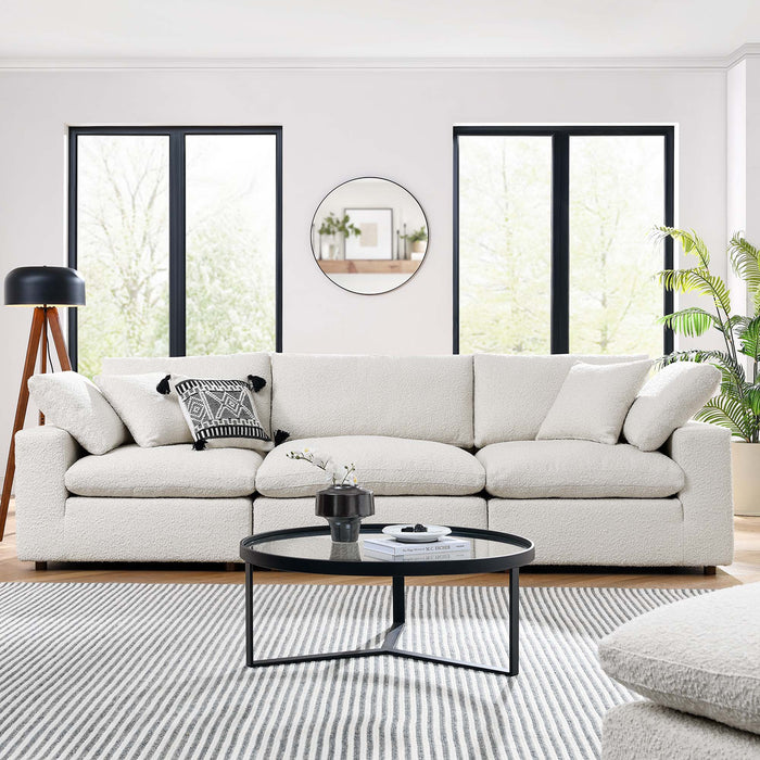 Commix Down Filled Overstuffed Boucle Fabric 3-Seater Sofa - view 6