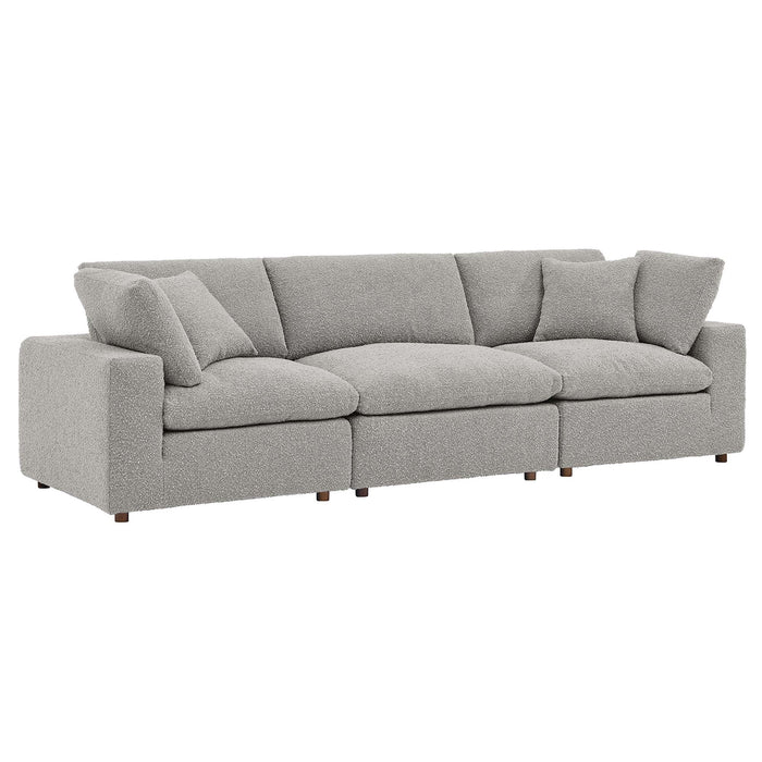 Commix Down Filled Overstuffed Boucle Fabric 3-Seater Sofa - view 12