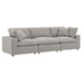 Commix Down Filled Overstuffed Boucle Fabric 3-Seater Sofa - view 12